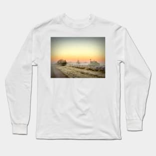 Foggy Sunrise At The Old Green House by Debra Martz Long Sleeve T-Shirt